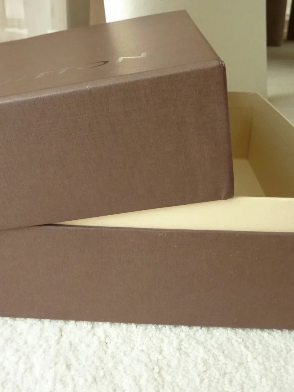 NEW Louis Vuitton Brown Empty Small Bag Storage Square top Box 9.5